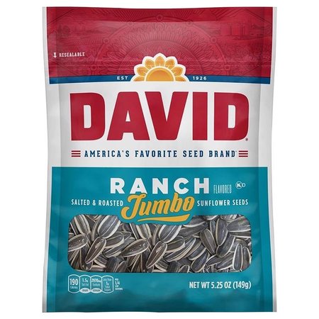 DAVIDS Jumbo Ranch Sunflower Seeds 5.25 oz Bagged, 12PK 496526